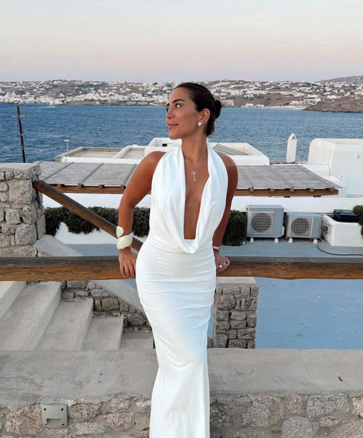 Matior™ | Chelsea Plunge Backless Gown