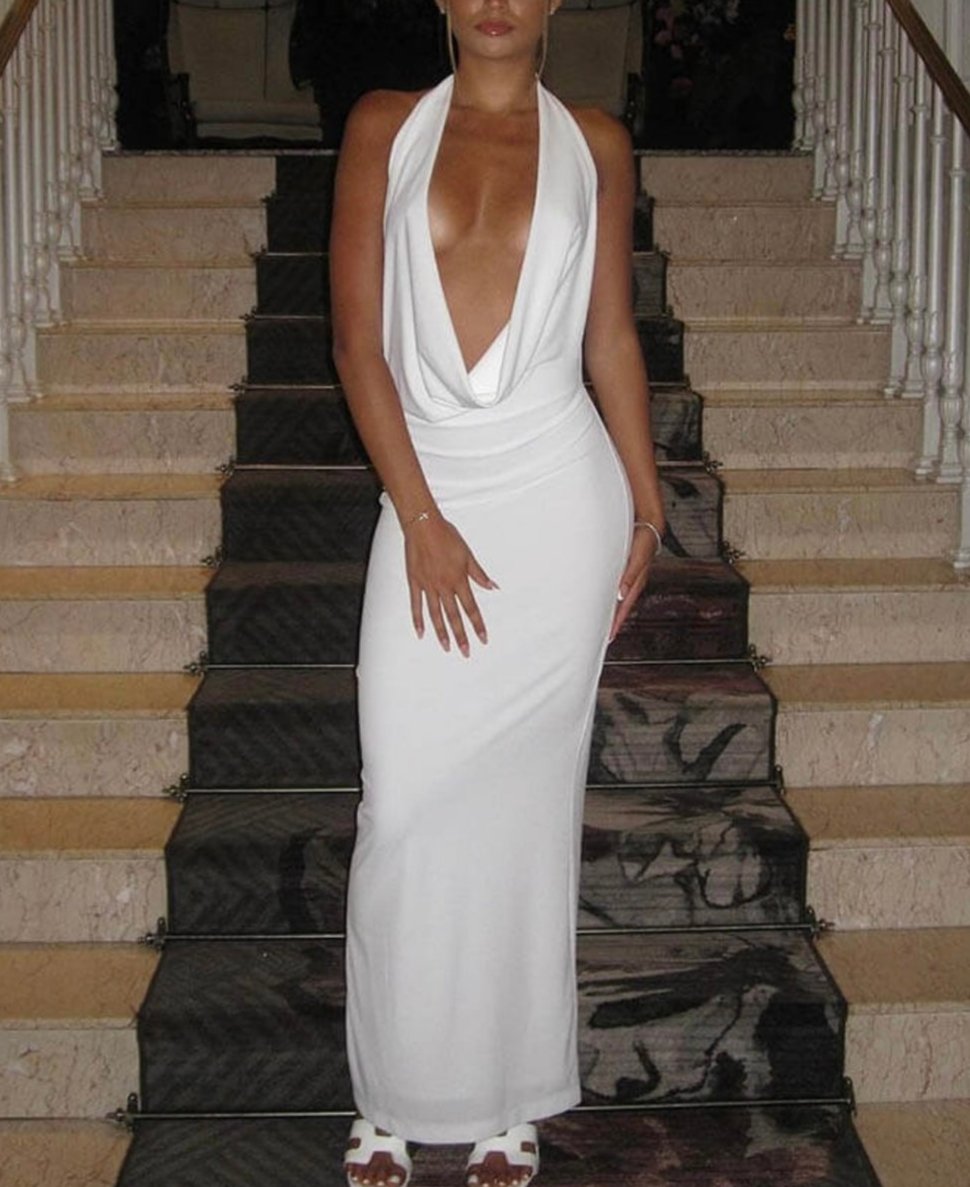 Matior™ | Chelsea Plunge Backless Gown