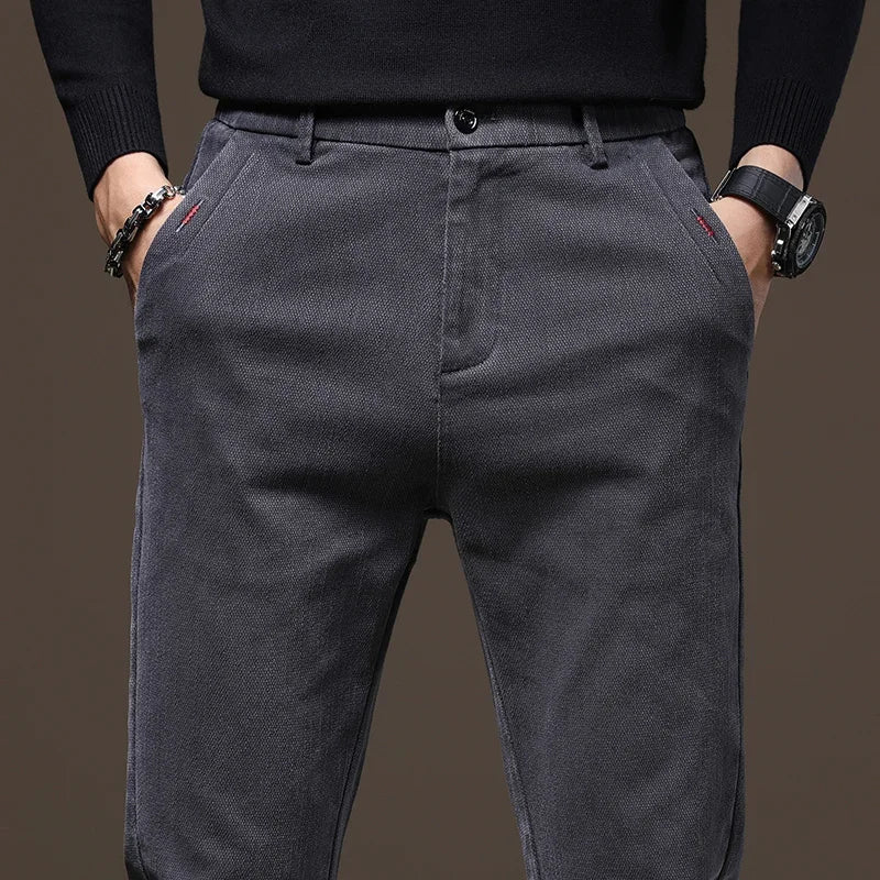 Matior™ | Classic Cotton Stretch Slim Fit Trousers