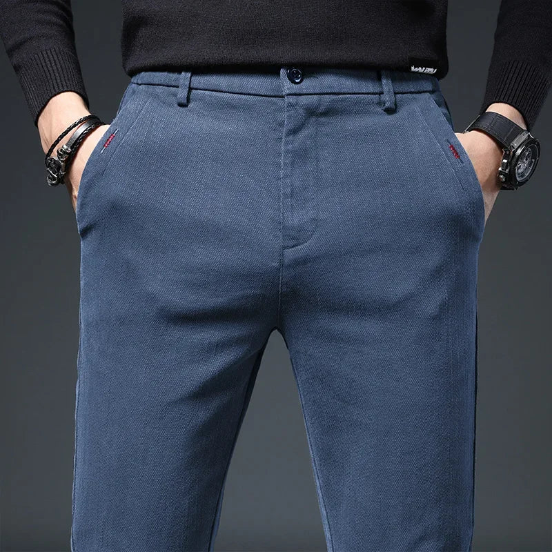 Matior™ | Classic Cotton Stretch Slim Fit Trousers