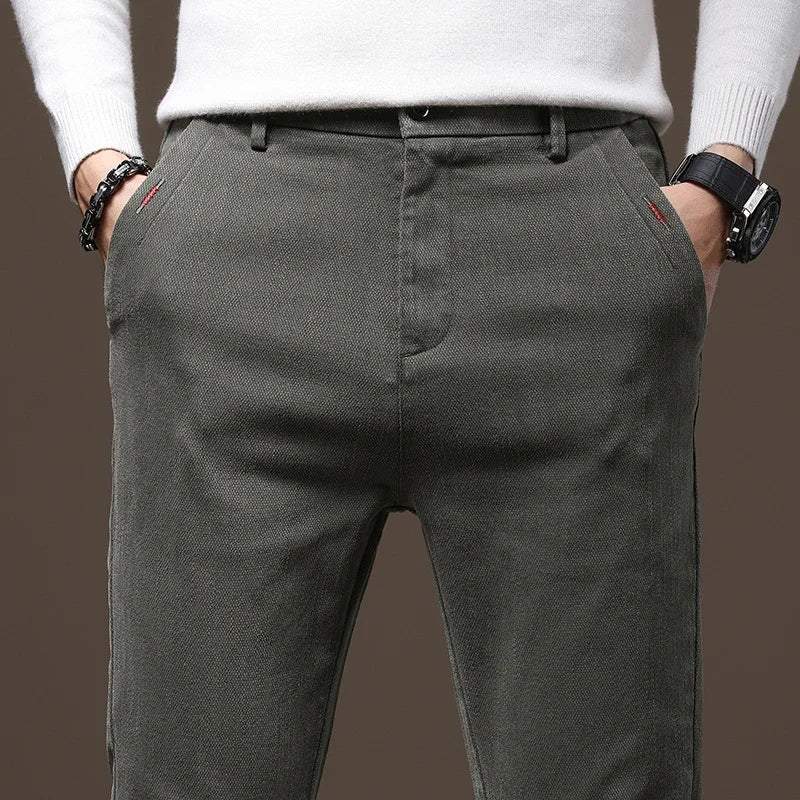 Matior™ | Classic Cotton Stretch Slim Fit Trousers