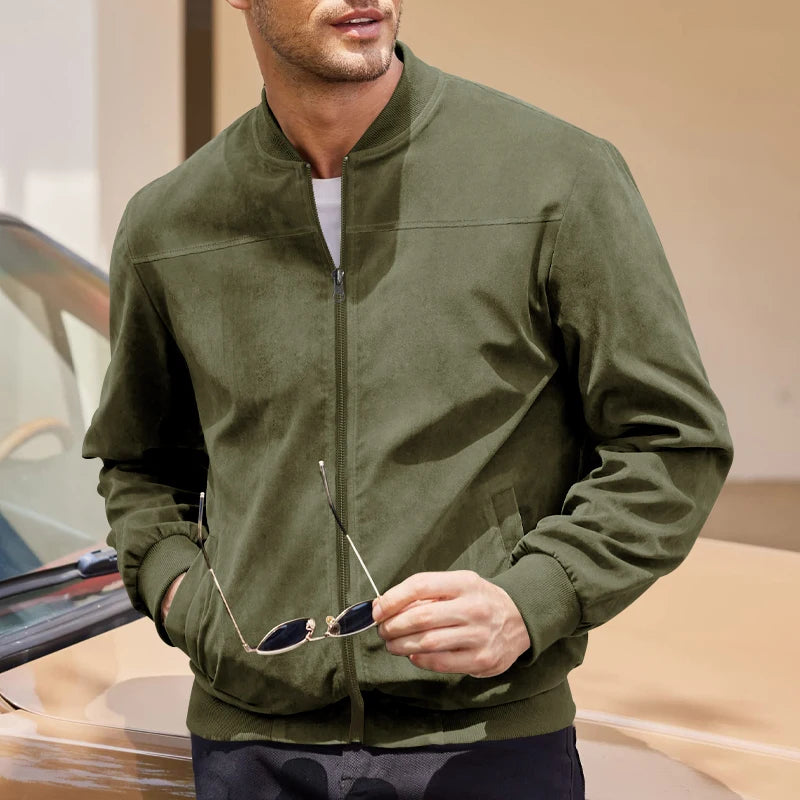Matior™ | Vintage Suede Bomber Jacket