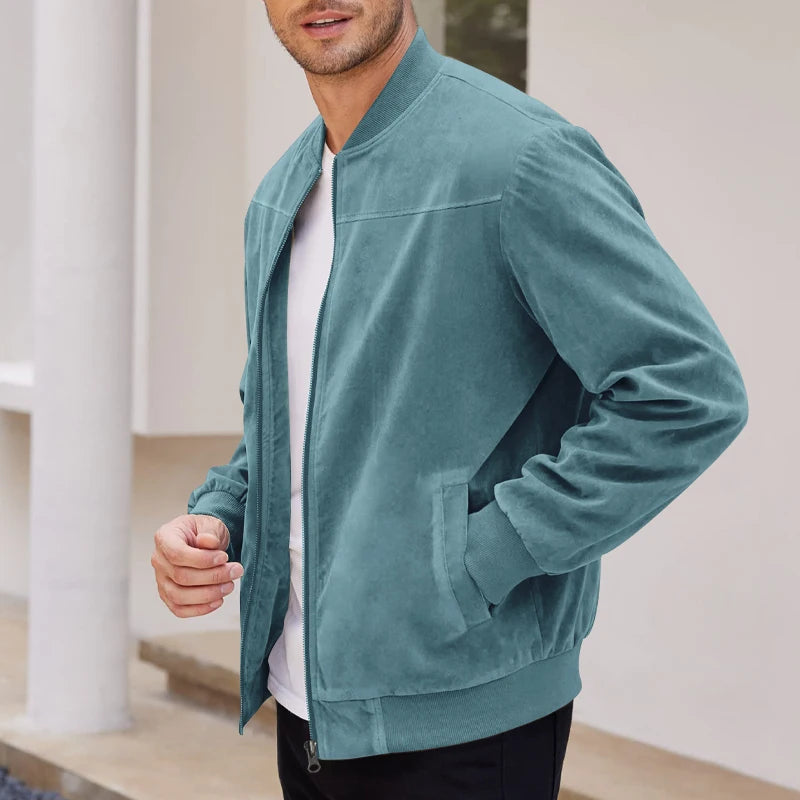 Matior™ | Vintage Suede Bomber Jacket